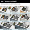 23” Workstation Undermount Single Bowl 16 Gauge Stainless Steel Kitchen Sink with WorkFlow™ Ledge and Accessories