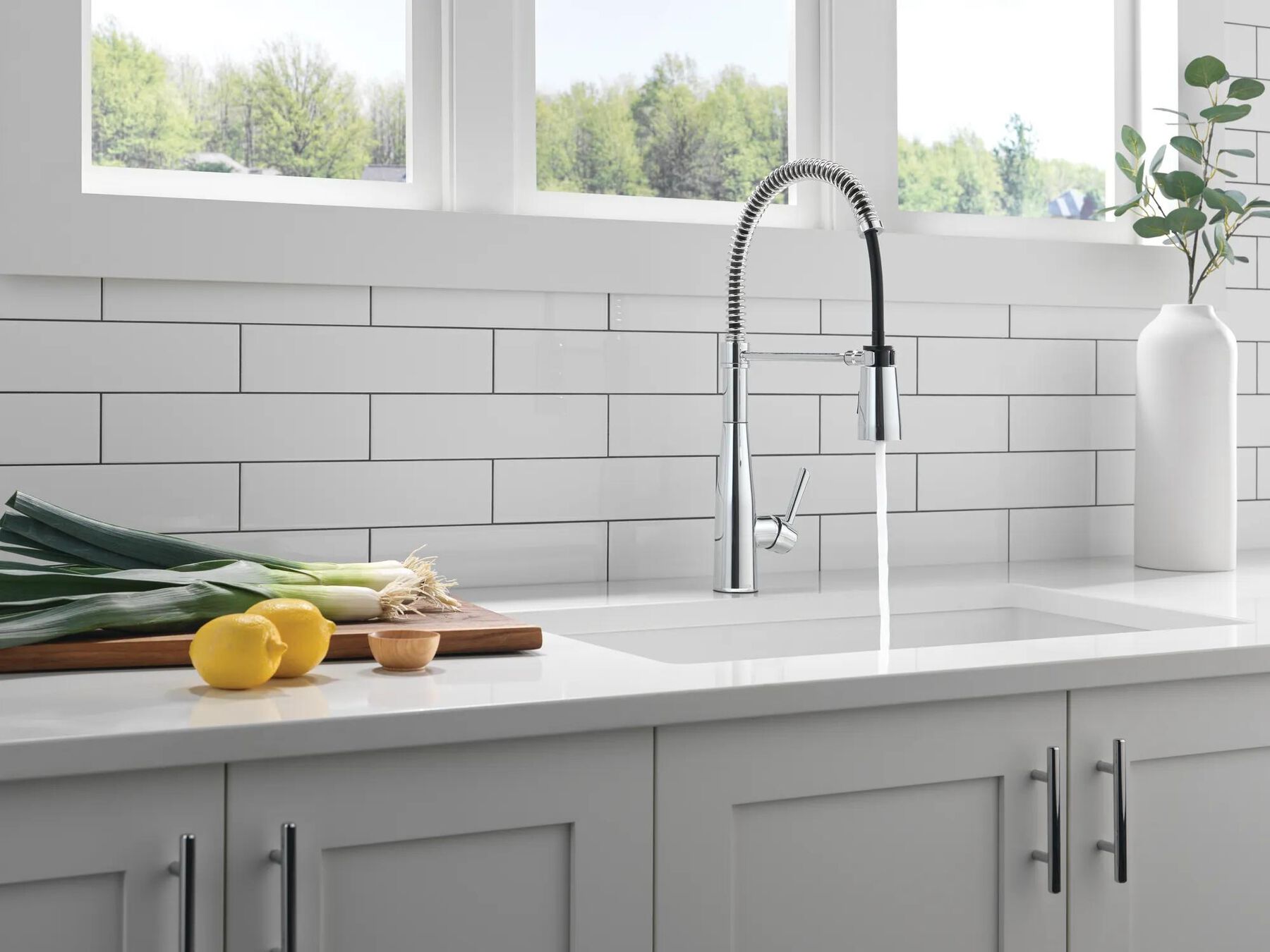 Spring Kitchen Single Handle with Soap Dispenser Bundle