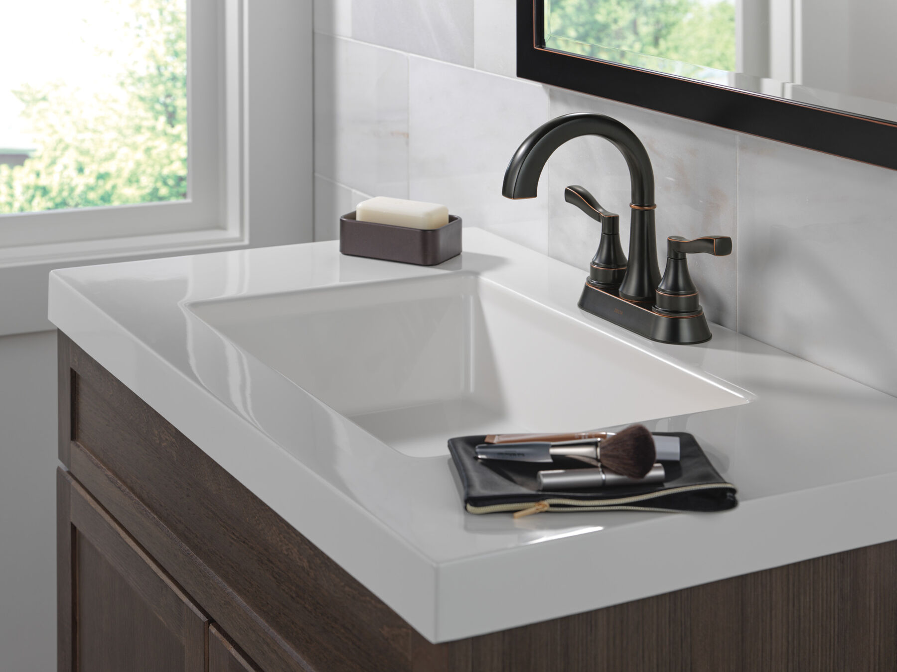 Two Handle Centerset Bathroom Faucet