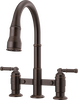 Two Handle Pull-Down Bridge Kitchen Faucet