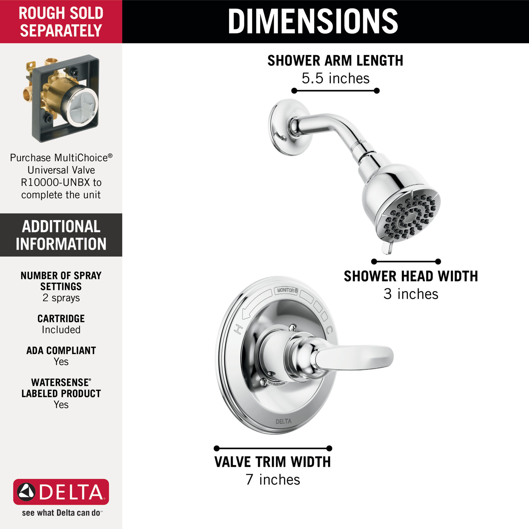 Monitor® 13 Series Shower Trim, image 2