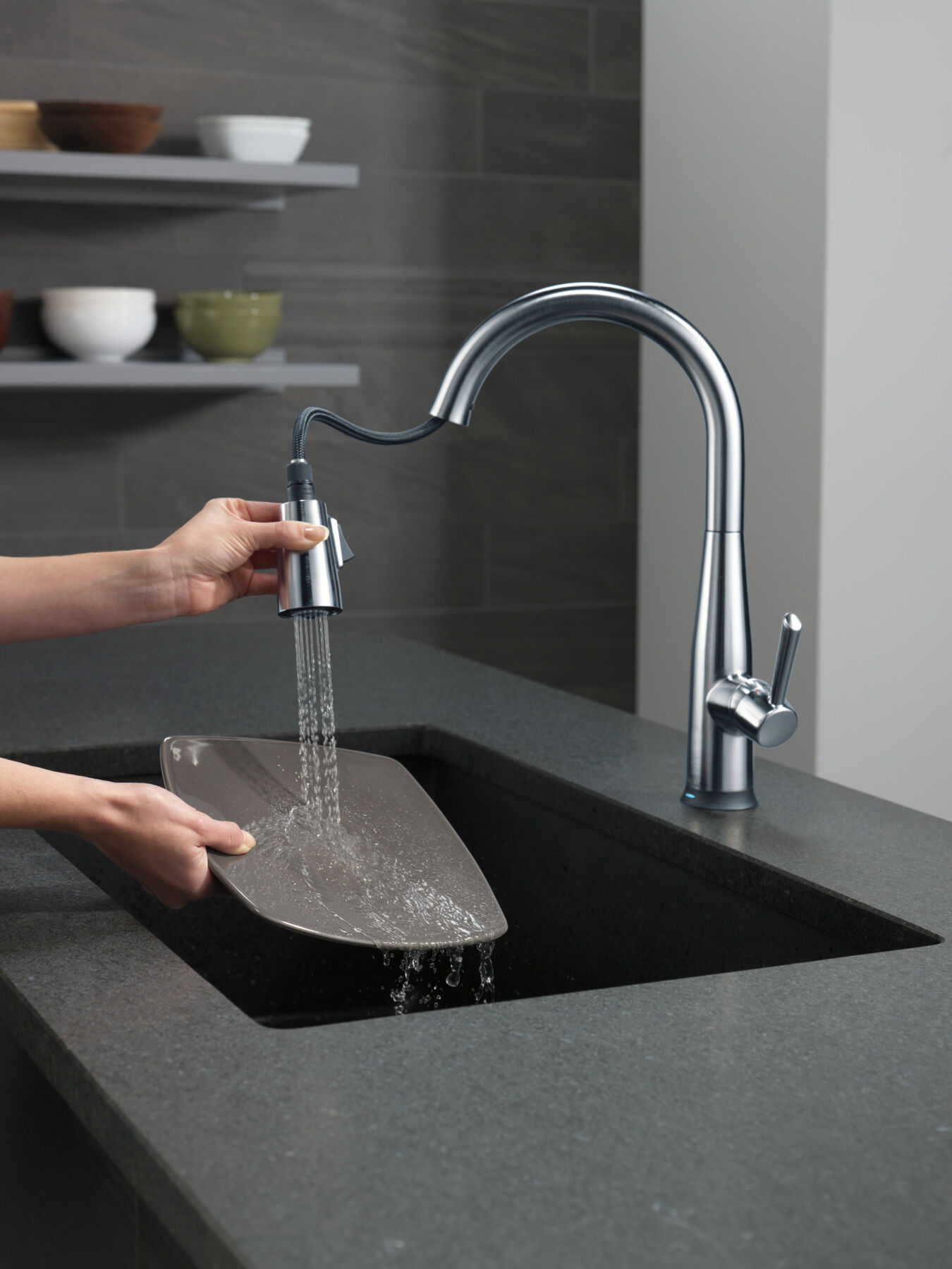 Single Handle Pull-Down Kitchen Faucet with Touch<sub>2</sub>O® Technology Technology (Recertified), image 6