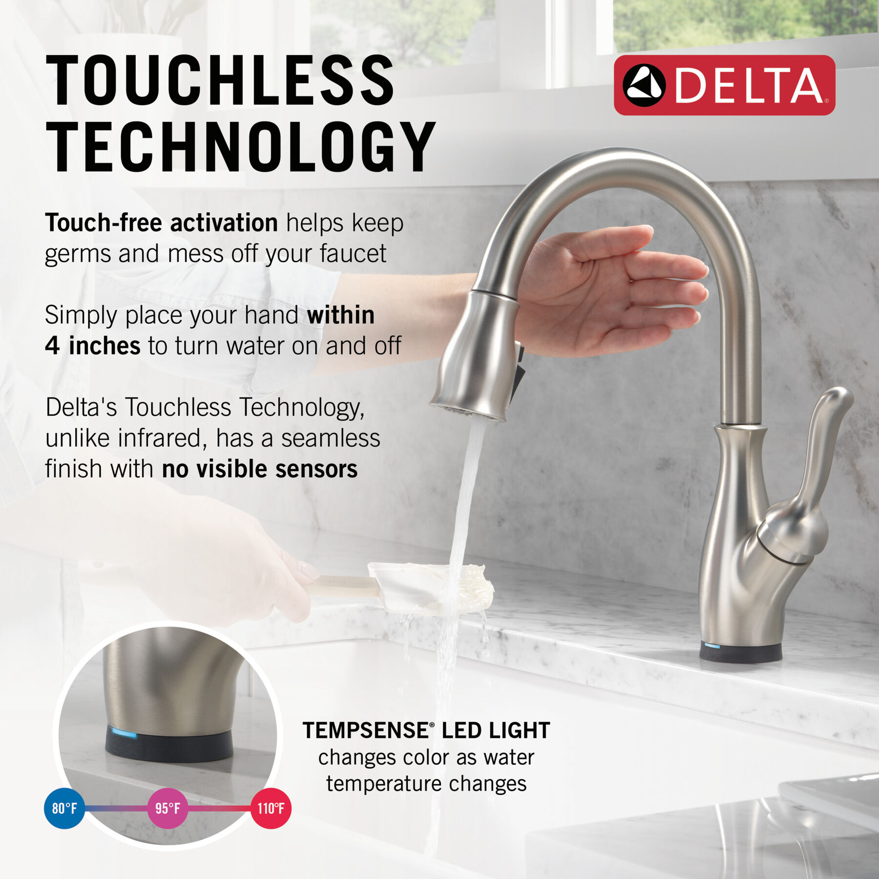 VoiceIQ® Kitchen Faucet with Touch<sub>2</sub>O® Technology with Touchless Technology, image 12