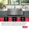 36&rdquo; Retrofit Farmhouse Apron Front 16 Gauge Stainless Steel Single Bowl Kitchen Sink for Undermount / Drop-In Installation with Accessories