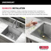 24” Workstation Undermount Single Bowl 16 Gauge Stainless Steel Laundry Utility Kitchen Sink with WorkFlow™ Ledge and Accessories