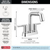 Two Handle Centerset Pull-Down Bathroom Faucet