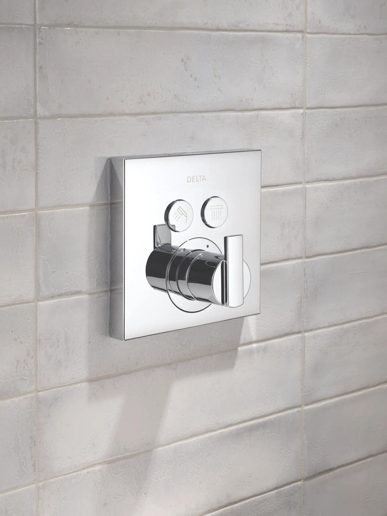 Angular Modern Push-Button Shower