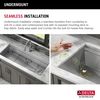 45&rdquo; Workstation Undermount Single Bowl 16 Gauge Stainless Steel Kitchen Sink with 2-Tier&nbsp;WorkFlow&trade; Ledge and Accessories