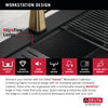 33” Granite Composite Workstation Kitchen Sink Drop-In Top Mount Single Bowl with WorkFlow™ Ledge and Accessories