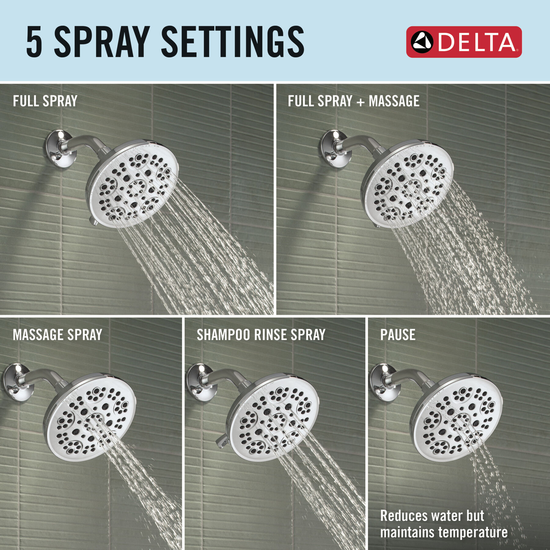 Widespread Lavatory Faucet with 14 Series Shower Trim Bundle