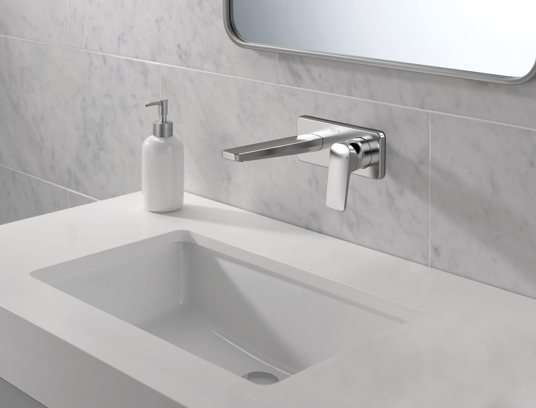 Single Handle Wall Mount Lavatory Faucet Trim, image 1