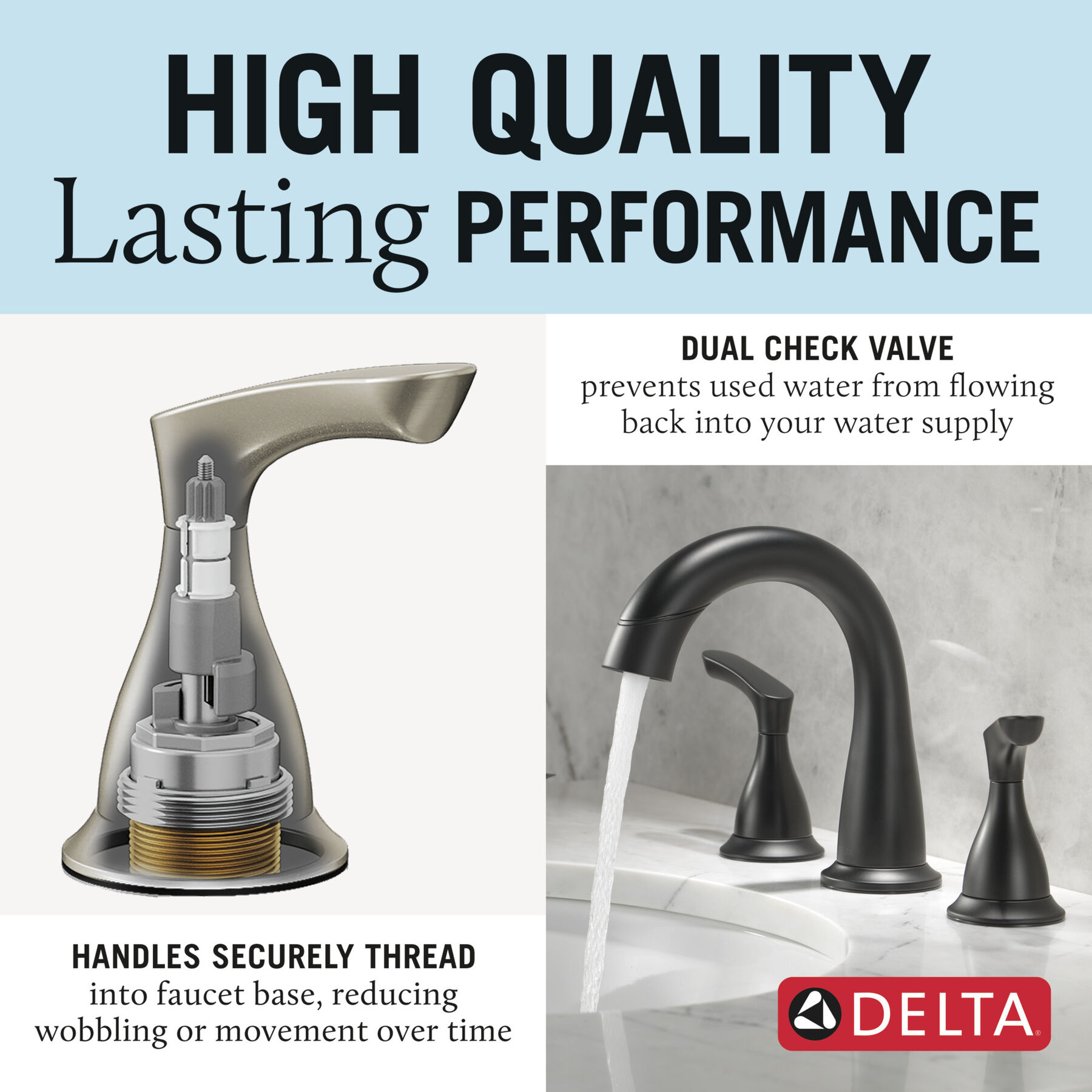 Two Handle Widespread Pulldown Bathroom Faucet (Recertified), image 3