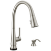 Single Handle Pull-Down Touch<sub>2</sub>O® Technology Kitchen Faucet with Touchless Technology and Soap Dispenser