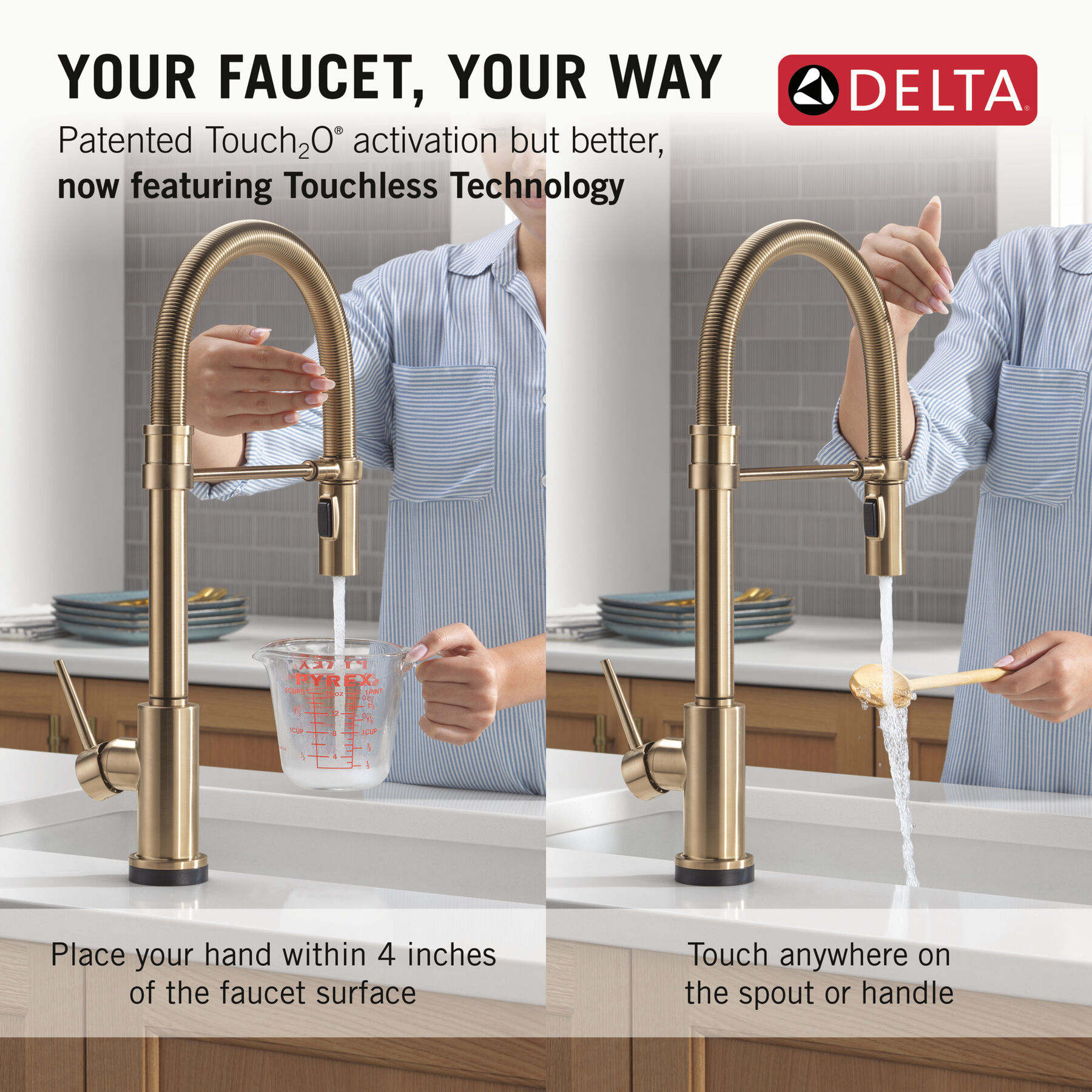 Touch<sub>2</sub>O® Technology Kitchen Faucet with Touchless Technology, image 10