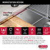 27” Workstation Kitchen Sink Undermount Stainless Steel Single Bowl with WorkFlow™ Ledge and Accessories