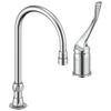 Single Control Mixing Faucet with Gooseneck Spout - Less Pop-Up
