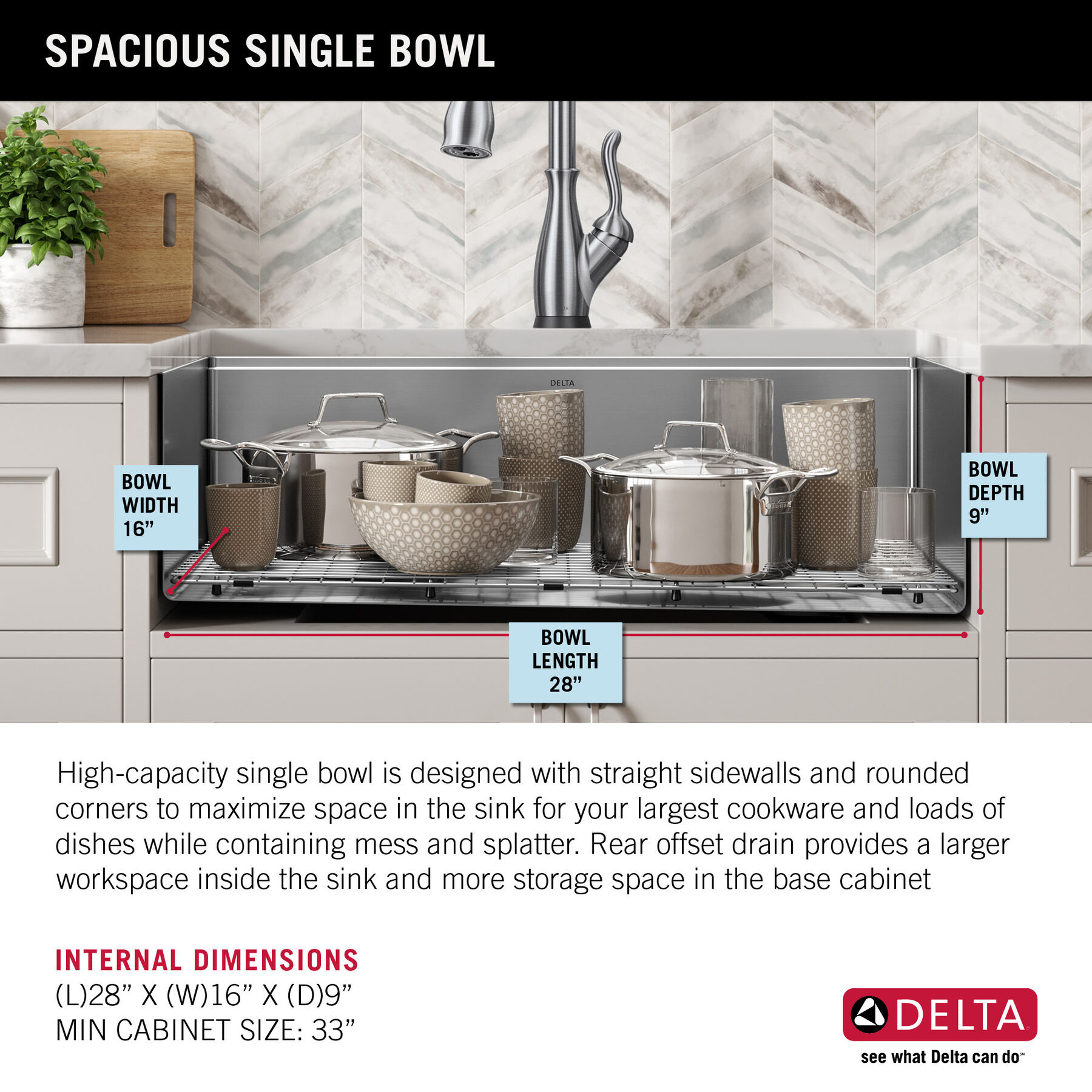 30” Workstation Kitchen Sink Undermount Stainless Steel Single Bowl with WorkFlow™ Ledge and Accessories, image 5