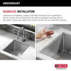 17” Workstation Undermount Single Bowl 16 Gauge Stainless Steel Bar Prep Kitchen Sink with WorkFlow™ Ledge and Accessories