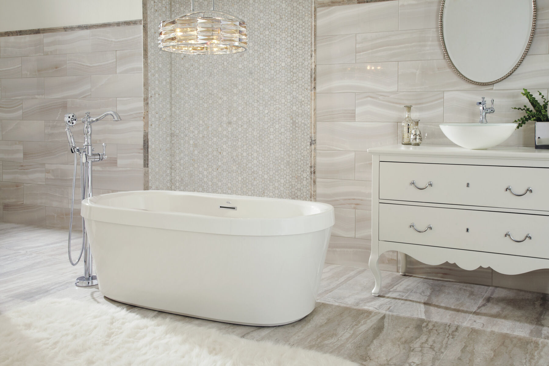 Single Handle Channel Vessel Bathroom Faucet, image 1