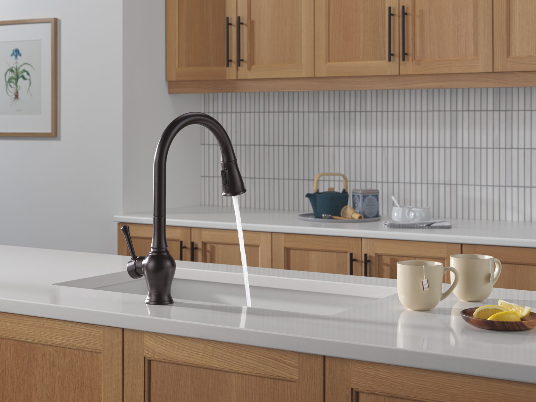 Single Handle Pull-Down Kitchen Faucet, image 7