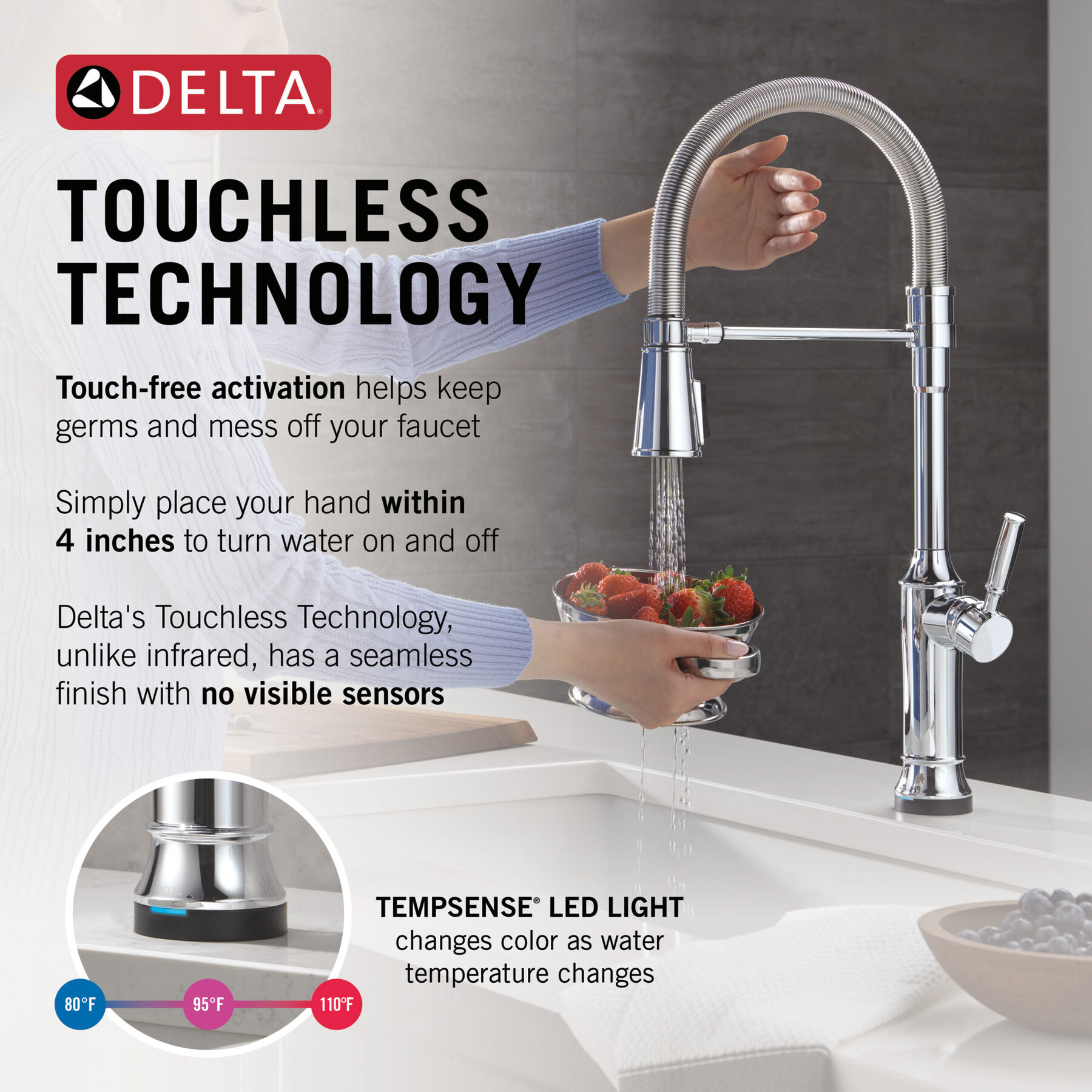 Touch2O® Technology Kitchen Faucet with Touchless Technology, image 13