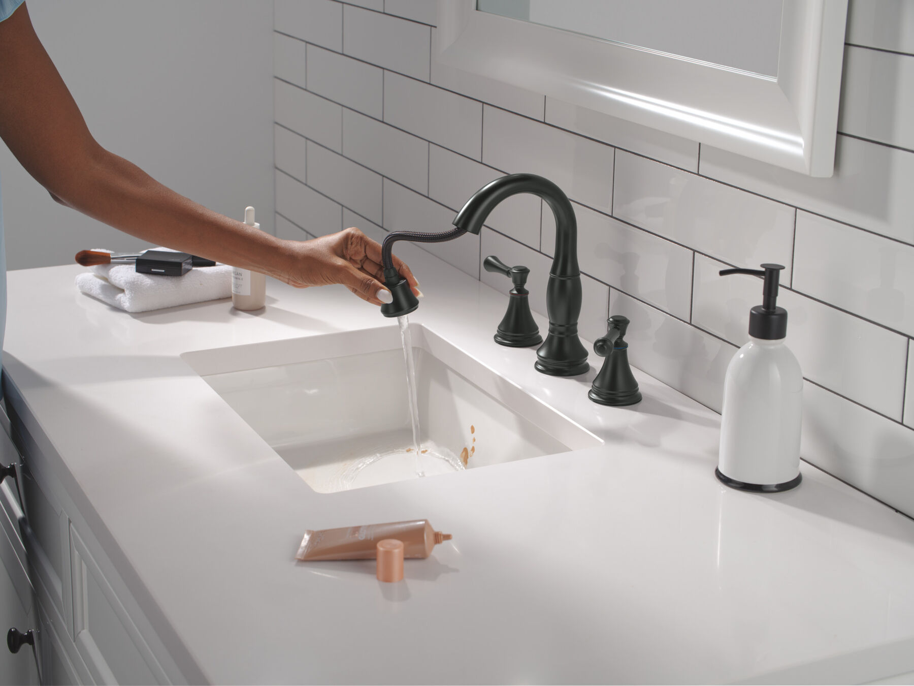 Two Handle Widespread Pull Down Bathroom, image 5