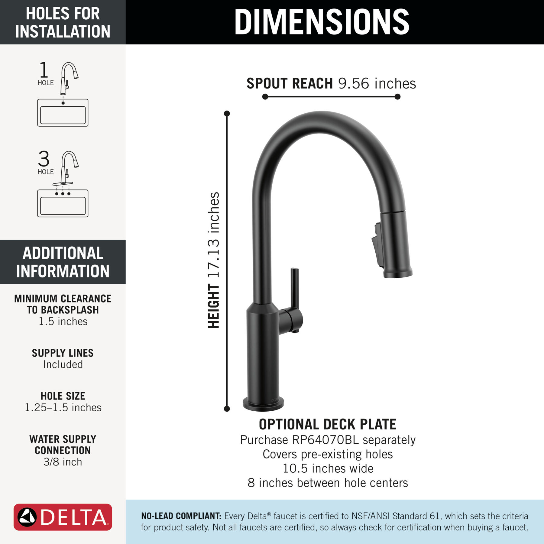 Single Handle Pull-Down Kitchen Faucet, image 1