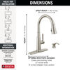 Single Handle Pull-Down Kitchen Faucet with Soap Dispenser and ShieldSpray® Technology