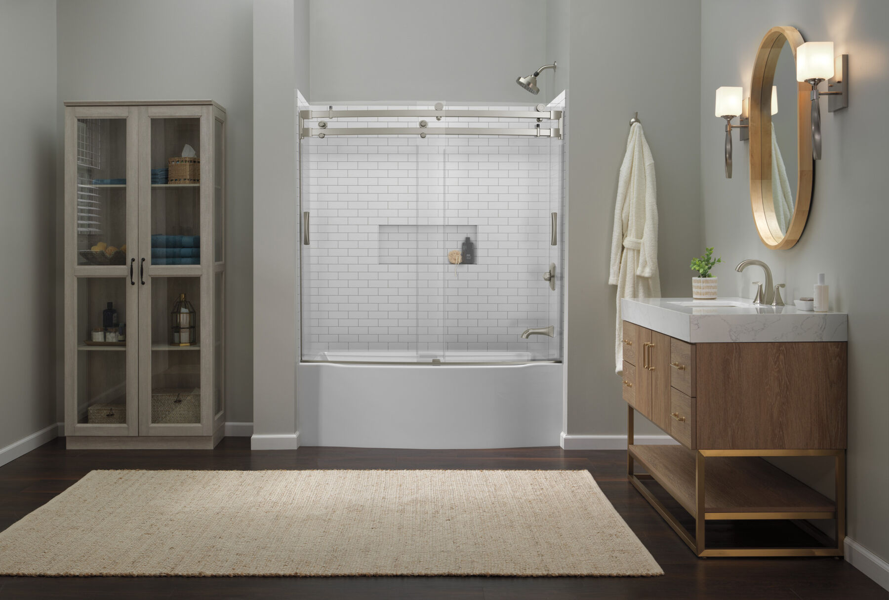 60x32 Alcove Bathtub with Door Bundle - Right Drain Curve, image 2