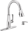 Single Handle Pull-Down Kitchen Faucet with Soap Dispenser and ShieldSpray ® Technology