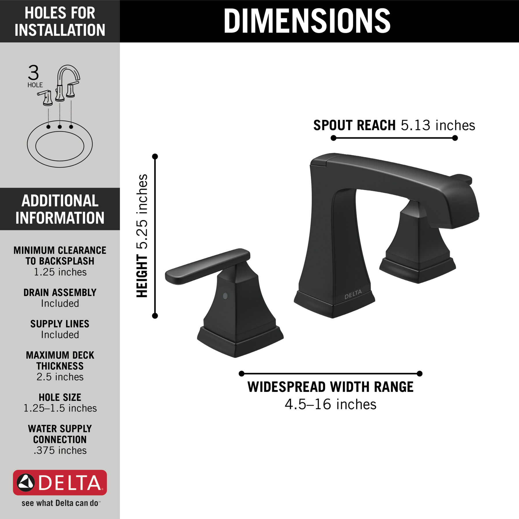 Widespread Bathroom Faucet 2L (Recertified), image 1