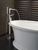 Single Handle Floor Mount Channel Spout Tub Filler Trim with Hand Shower