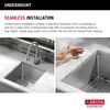 17&rdquo; Workstation Undermount Single Bowl 16 Gauge Stainless Steel&nbsp;Bar Prep Kitchen Sink with&nbsp;WorkFlow&trade; Ledge and Accessories