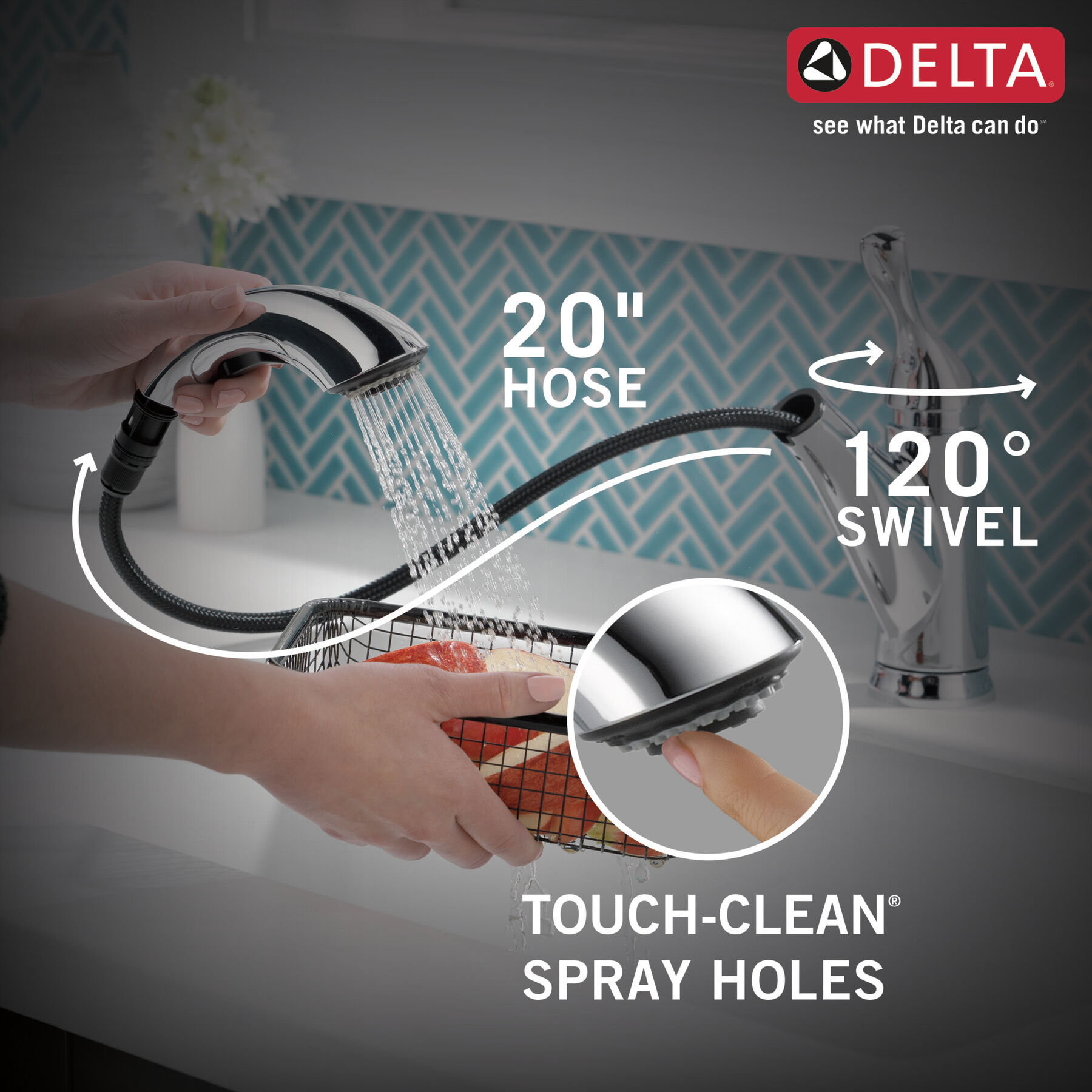 Single Handle Pull-Out Kitchen Faucet, image 8