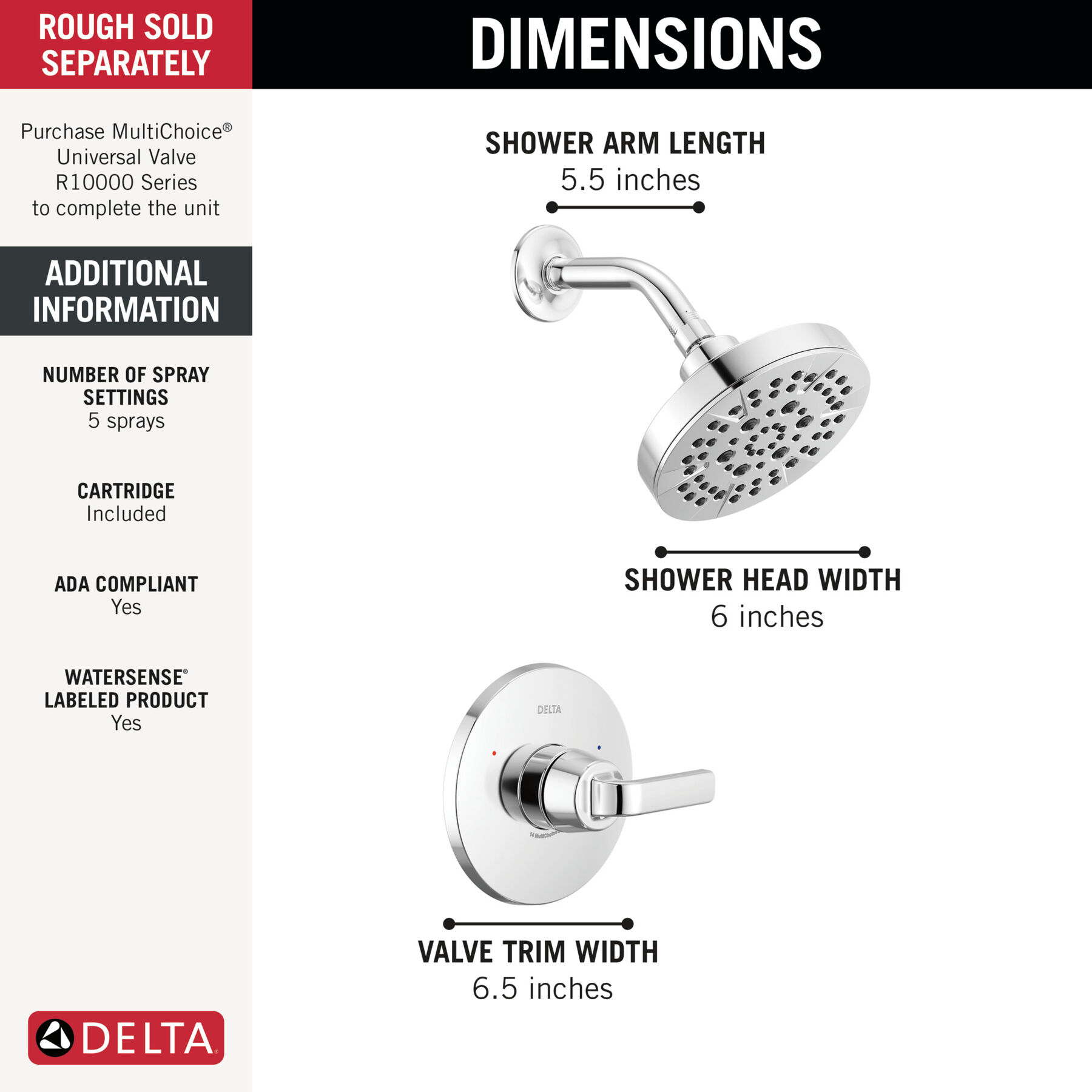 Monitor 14 Series Shower Trim