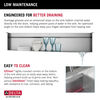 45” Workstation Undermount Single Bowl 16 Gauge Stainless Steel Kitchen Sink with 2-Tier WorkFlow™ Ledge and Accessories