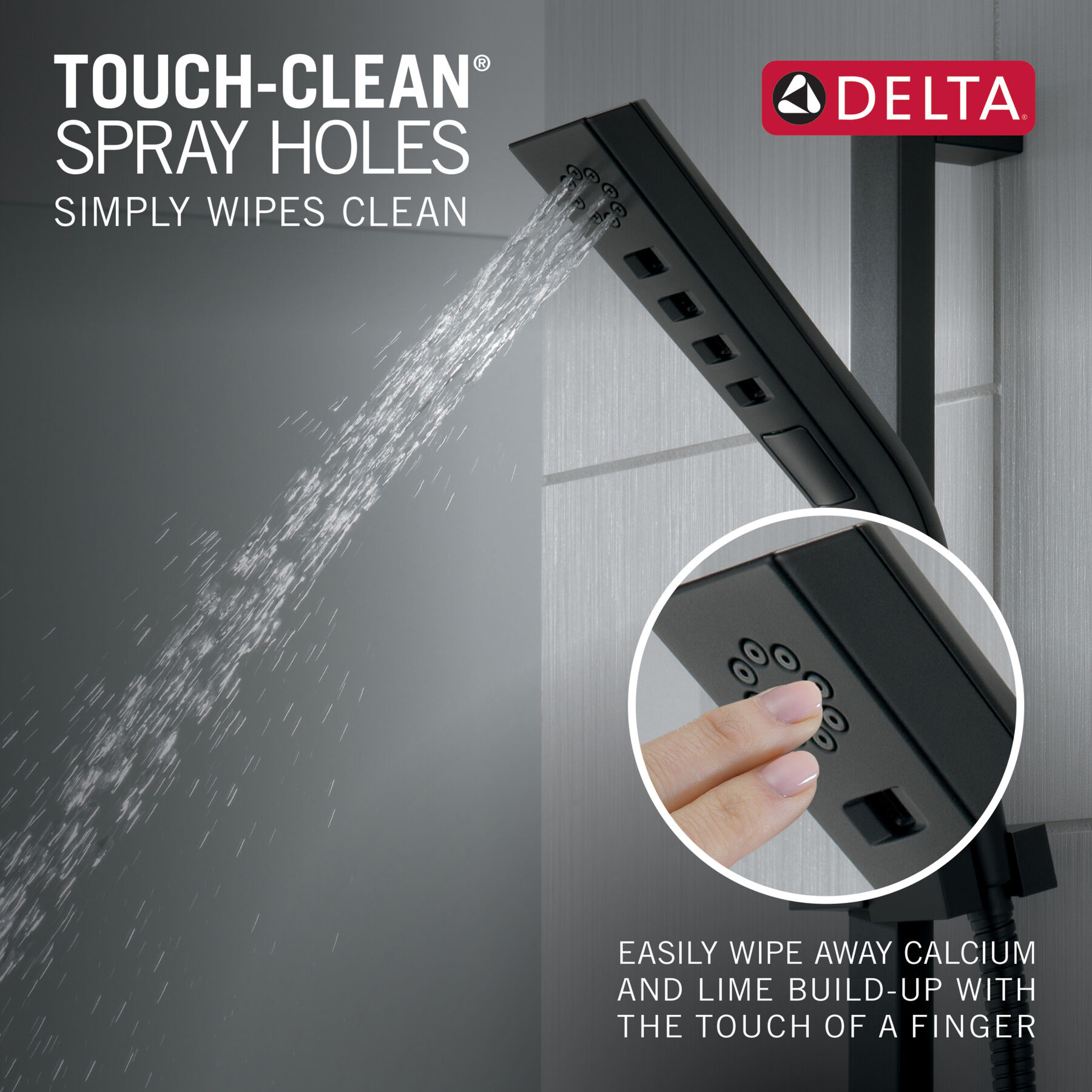 H<sub>2</sub>Okinetic® 3-Setting Slide Bar Hand Shower, image 3