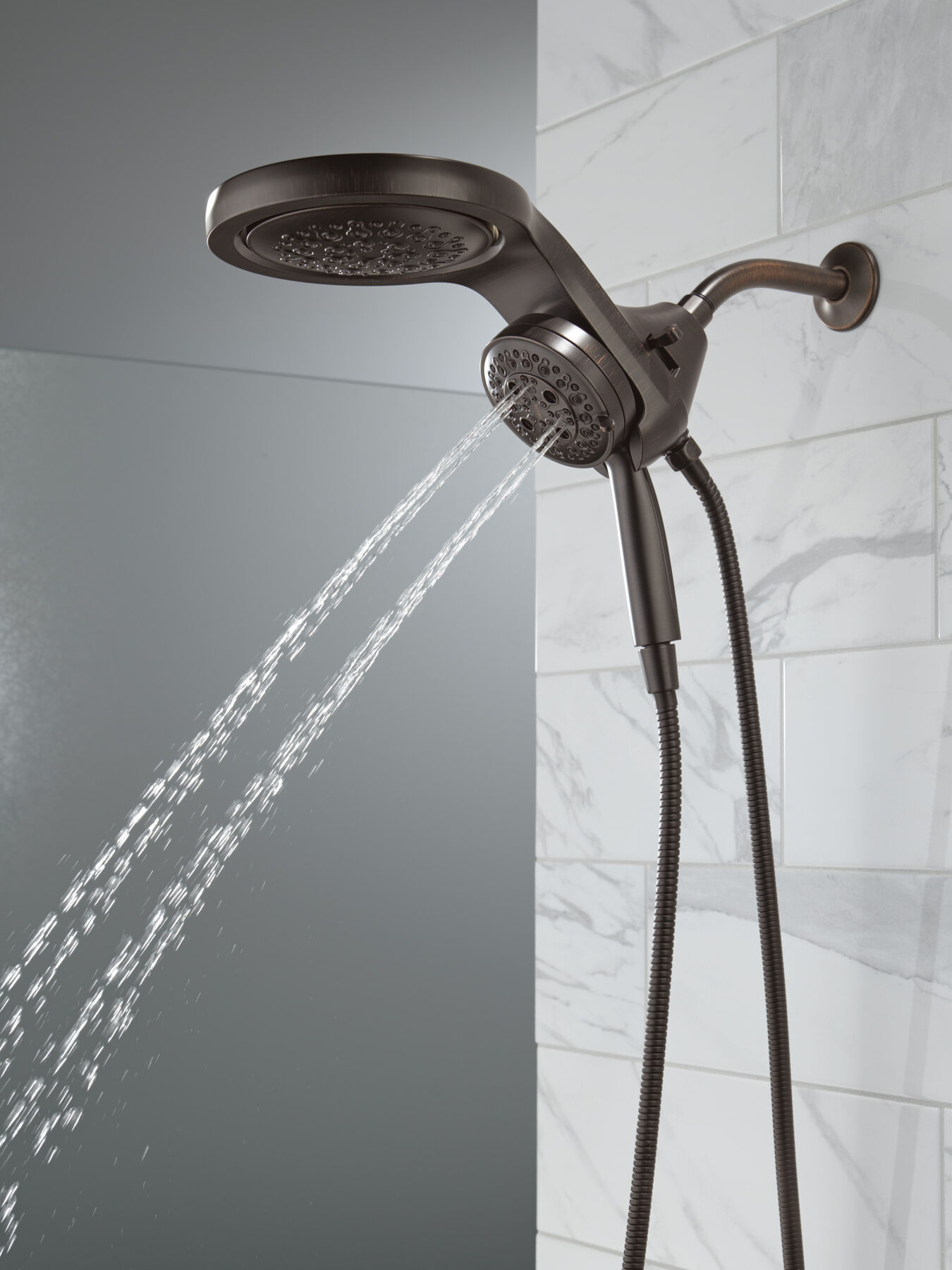 HydroRain® H2Okinetic® 5-Setting Two-in-One Shower Head (Recertified), image 8