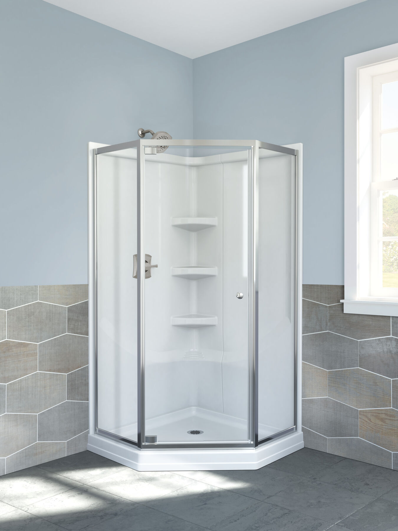 38" Neo Angle Enclosure - Clear, image 8