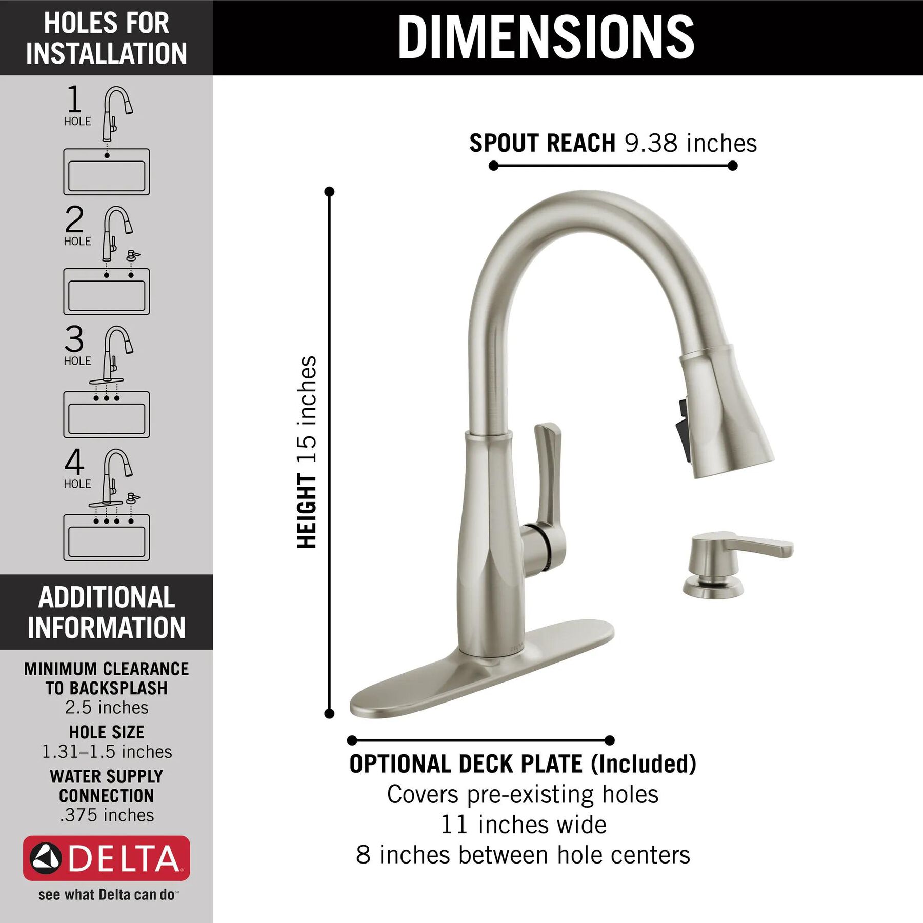 Single Handle Kitchen Faucet (Recertified)