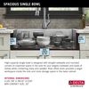 30&rdquo; Workstation Kitchen Sink Drop-In Top Mount Stainless Steel Single Bowl with WorkFlow&trade; Ledge and Accessories