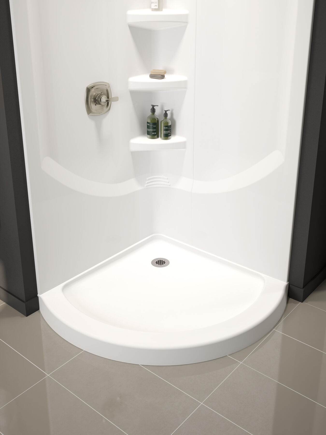 38'' Direct-to-Stud Corner Shower Wall Set, image 25