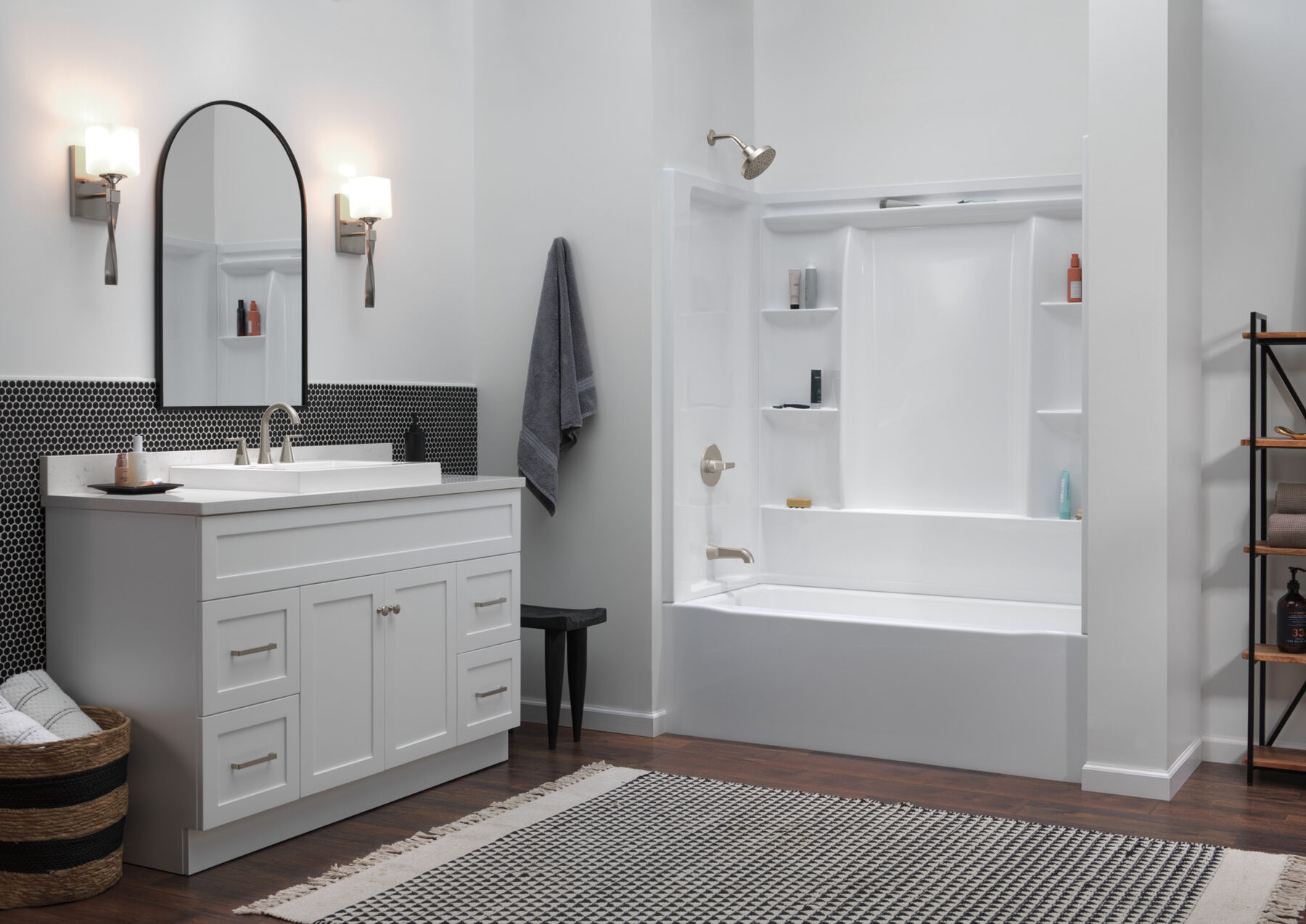 60x30 Alcove Bathtub, Wall Set, Trim and Drain Bundle - Left Drain, image 2