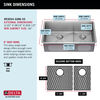 32” Undermount Stainless Steel Double Bowl Kitchen Sink with Accessories