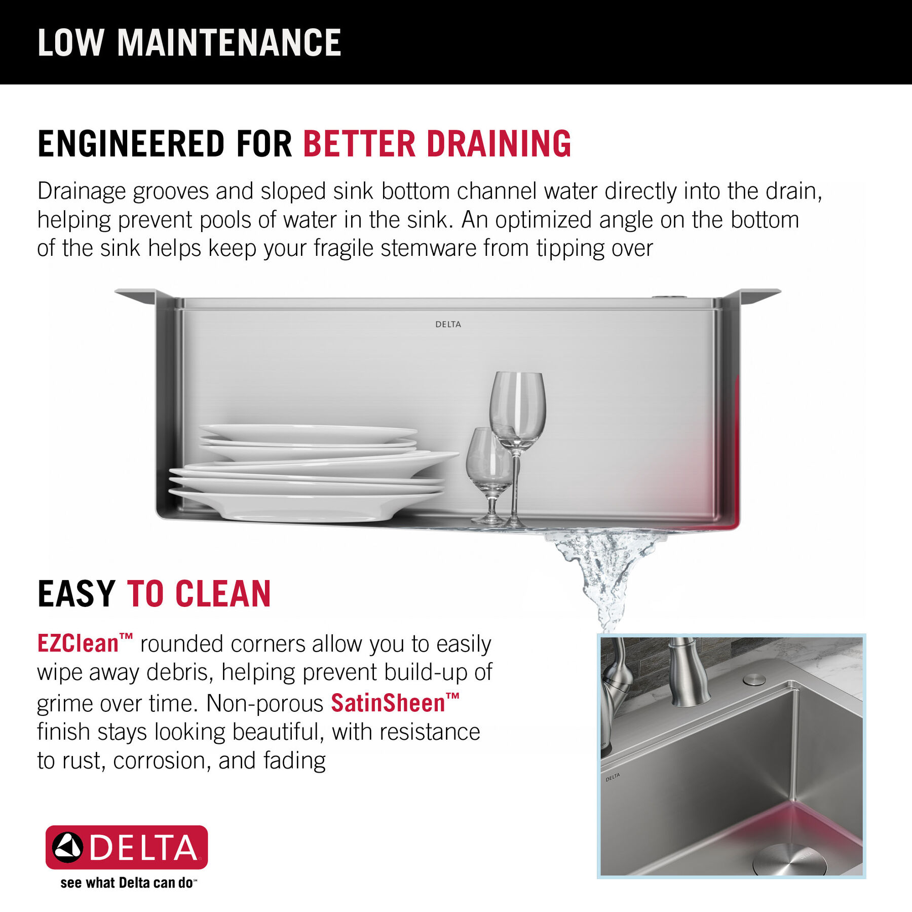 25” Workstation Kitchen Sink Drop-In Top Mount Stainless Steel Single Bowl with WorkFlow™ Ledge and Accessories, image 8