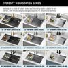 30&rdquo; Granite Composite Workstation Kitchen Sink Undermount Single Bowl with WorkFlow&trade; Ledge and Accessories in Metallic Black