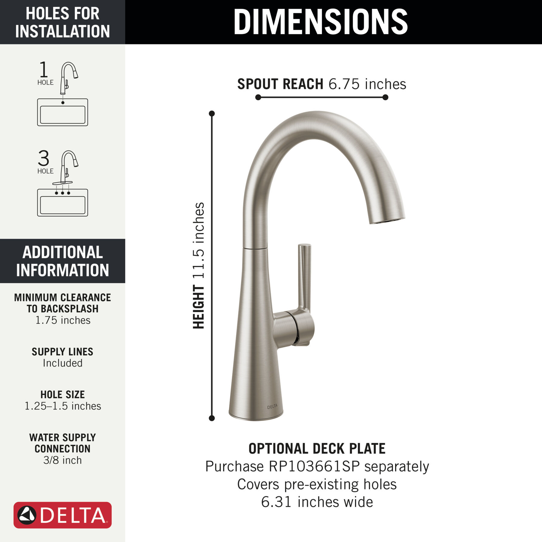 Single Handle Bar Prep Faucet, image 1