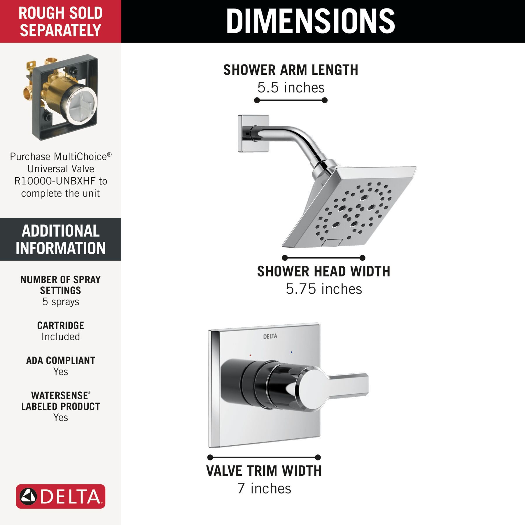 Monitor® 14 Series H<sub>2</sub>Okinetic® Shower Trim, image 2