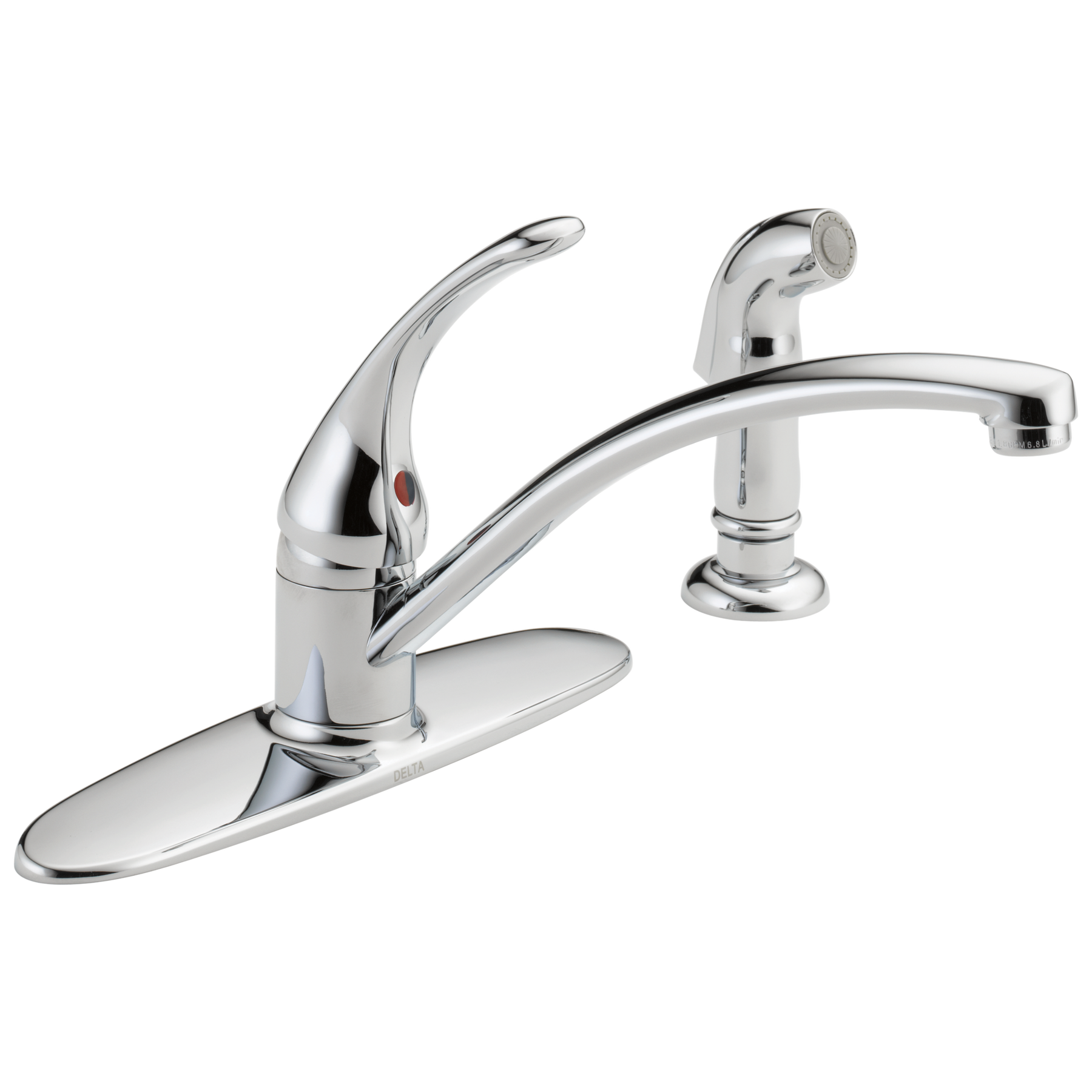 Single Handle Kitchen Faucet With Spray (Recertified)