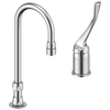 Single Control Mixing Faucet with Gooseneck Spout - Less Pop-Up